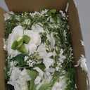 DearHouse 2Pack Artificial Peony Flower Garland - Silk Peony Garland with White Flowers for Wedding Party Table Decoration,6ft/Strand