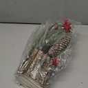 13.8" Small Christmas Tree Tabletop Christmas Centerpieces with Xmas Ornaments Pinecone Berry for Table Desk Christmas Decorations Winter Holiday Decor Indoor