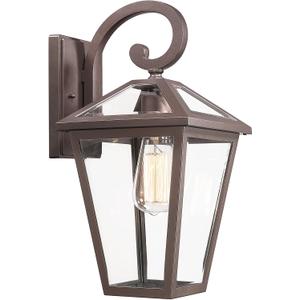 Outdoor Wall Light Fixtures, Waterproof Exterior Wall Lanterns with Glass, Outside Wall Sconces, Front Porch Lights for House Garage Doorway Patio, 21 x 12 x 10 inches, Oil-Rubbed Bronze, Medium