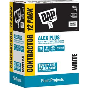 ALEX PLUS CAULK CONTRACTOR PACK WHITE 10.1 FL.OZ (Pack of 12)