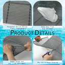 Tondiamo Drainage Pool Flooring Mats Swimming Pool Non Slip Mat PVC Splash Matting Mesh Hollow Doormat Roll for Outdoor Indoor Patio Restaurant Garage Kitchen Bathroom Bars(3 x 10 ft,Grey)