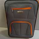 Rockland Fashion Softside 2 Piece Luggage Set, Expandable, (14" Tote/19" Upright), Charcoal