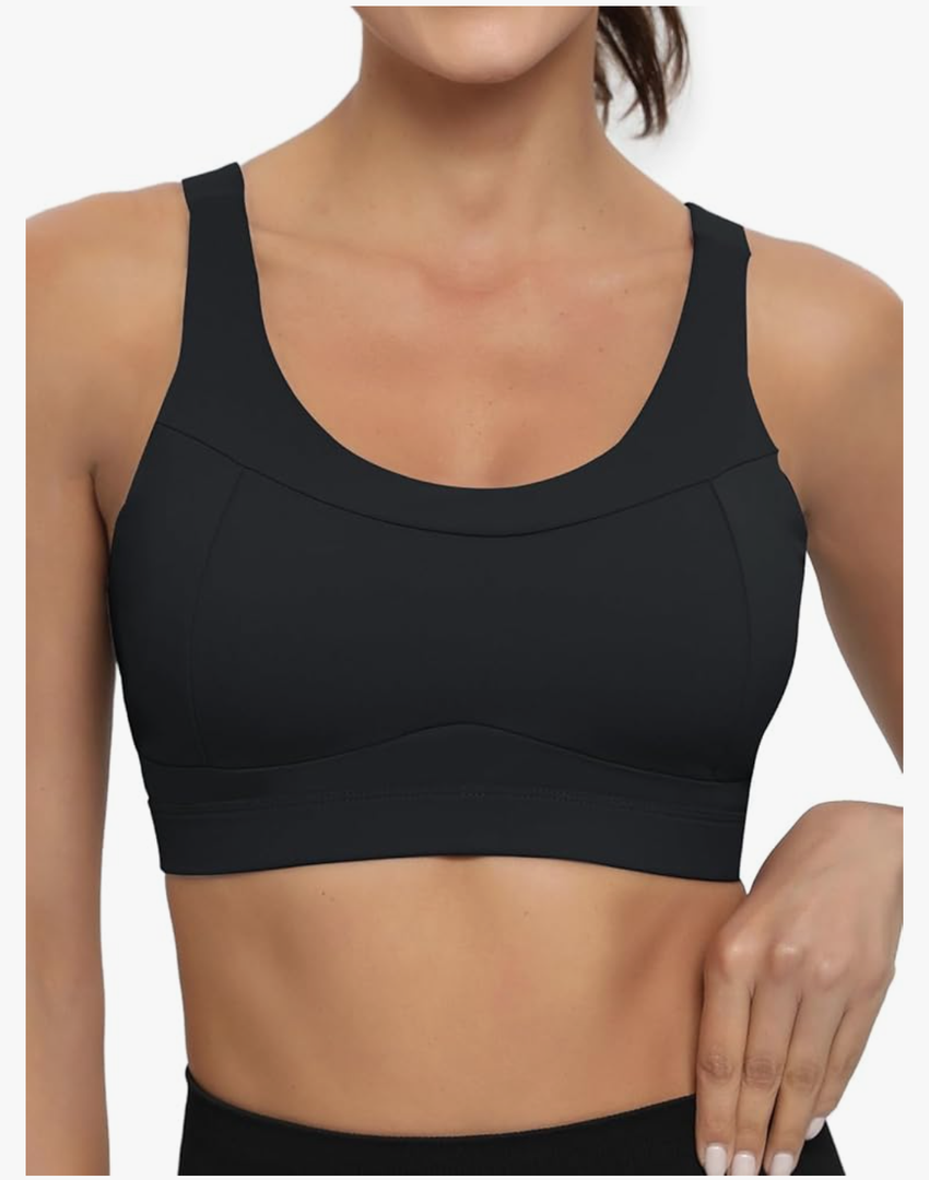 RUNNING GIRL High Impact Sports Bras for Women,Racerback Running Bra Workout Crop Tank Tops Longline Sports Bra Push up, M