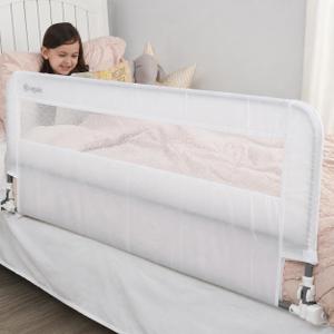 Regalo Safety 54 Extra Long Hideaway Bed Rail Guard for Toddlers, Toddler Bed Rail with Reinforced Anchor Safety System, 20 Tall Bed Safety Rail, Fits Twin, Full & Queen Beds