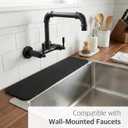 Customizable Faucet Mat for Kitchen Sink: 30"L x 5.5"W Quick Drying Kitchen Sink Mat & Bathroom Counter Protector - Cut to Fit with 2 or 3 Hole Faucet Design - Extra Long Absorbent Splash Guard
