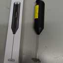 Bonsenkitchen Powerful Milk Frother for Coffee, Fast Handheld Drink Mixer with Stainless Steel Whisk, Battery Operated Hand Frother Stirrer Wand-Black