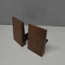 Walnut Book Ends Heavy Duty Handmade Book Ends for Shelves Decorative Bookends to Hold Heavy Books (Black Walnut Wood Large)