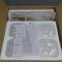 4-Light Gold Vanity Lights, Modern Gold Bathroom Light Fixtures Over Mirror with Square Clear Glass Shade, Bath Wall Mount Lights Wall Lamp for Mirror, Bedroom, Living Room Hallway, Kitchen