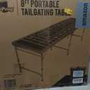 GoPong 8 Foot Portable Beer Pong/Tailgate Tables (Black, Football, American Flag, or Custom Dry Erase)