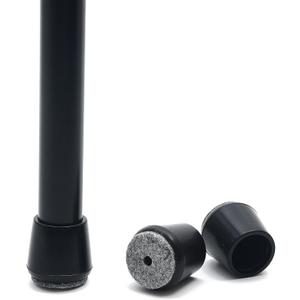 Furnigear 7/8" Chair Leg Tips Caps with Felt Chair Leg Floor Protectors for Hardwood Floors Chair Leg Sliders, Felt Pads for Stool Leg Folding Metal Chair Leg Tip Cover Replacement Round Black 16 Pack