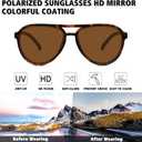 STORYCOAST Polarized Aviator Sunglasses for Men Women Classic Retro Aviators Sports Driving Running Sun Glasses