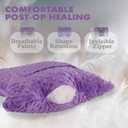 Hysterectomy Recovery Pillow with Pocket, Post-Surgery Abdominal Support Cushion, C-Section & Tummy Tuck Pillow, Mastectomy and Hernia Surgery Comfort Pillow(Purple)