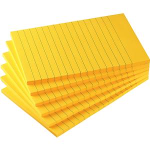 Early Buy Lined Sticky Notes, 4x6 in, 6 Pads, 45 Sheets/Pad (Orange)