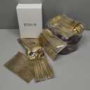 EI 180pcs Clear Plastic Plates with Gold Plastic Silverware, Plate for Party,Clear Dinnerware Set,Heavy Duty Plate for Wedding,Afternoon Tea,Spring,Mother's Day,Valentine's Day,Easter