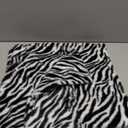 Black White Square Pillow Cover Soft Fluffy Fuzzy Faux Fur Zebra Stripe Throw Pillows Modern Decorative Accent Cushion Covers Pillowcase for Couch Sofa Living Room Bedroom, 20x20