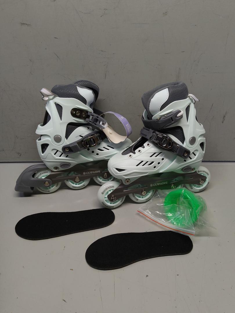 GUIPAISHI INLINE ROLLERSKATES WITH LIGHT UP WHEELS,, Size 2.5-5