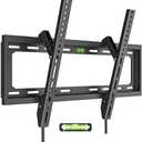 USX Mount UL Listed TV Mount Low Profile for Most 26-60" Flat Screen LED, LCD, Curved TVs, TV Wall Mount Bracket Tilt VESA 400x400mm- Up to 99lbs, Quick Lock and Release to Mounts on 12" 16" Stud