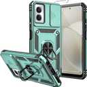 for Moto G Power 5G 2024 Case,with Screen Protectors and Camera Cover,[Military Grade] 16ft.Drop Tested Cover with Magnetic Kickstand Protective Case for Motorola G Power 5G 2024, Green