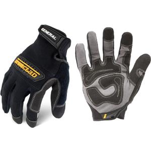Ironclad General Utility Work Gloves GUG, All-Purpose, Performance Fit, Durable, Machine Washable, (1 Pair), Small - GUG-02-S , Black