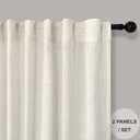 Natural Linen Bedroom Curtains 63 Inch Length 2 Panels Back Tab Rod Pocket Sheer Light Filtering Semi Transparent Lightweight Ivory Cream Colored Curtain for Living Room Sand Beach Farmhouse Off White, 52"W x 63"L