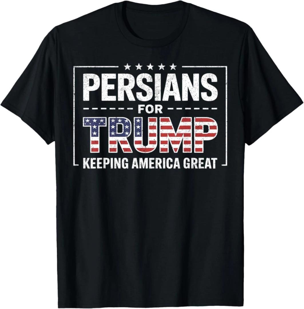 Persians for Trump, XL, T-shirt, Black