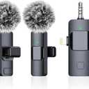 Mini Lapel Microphone with 7H Battery for iPhone, Android, iPad-763300886124 (Pure Black)