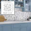 The Tiles Plaza 10-Sheet Peel and Stick Backsplash, Carrara White Hexagon Stone Composite Marble Looks Self Adhesive Wall Tile, Stick On Tiles for Kitchen Bathroom Shower, Cover 9 Sq Ft., 11.3" X 11.4"