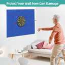 Large Cork Board for Walls - 12 Pack Bulletin Board, 47"x35" Felt Wall Tiles with Safe Removable Adhesive Tabs for Office Pin Board, Tack Board, Includes Push Pins & Sticky Tabs (Azure)