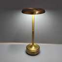 5200mAh Rechargeable Cordless LED Table Lamps Touch Sensor Light, 3-Levels Portable Dimming Wireless Battery Operated Lamp,Night Light/Restaurant Table/Outdoor/Coffee/Bar (Gold)