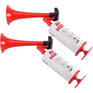2Pcs Handheld Air Horn, Aluminum Portable Handheld Air Pump Horn, Loud Noise Maker Safety Horn for Boats Cars Sporting Events Camping Reusable Eco-Friendly (Handheld air horn 2pcs)