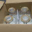 Galashield Gallon Glass Jars with Airtight Lid Large Glass Flour Sugar Storage Containers Canisters Leak-proof Lid Labels and Marker (2 Pack)