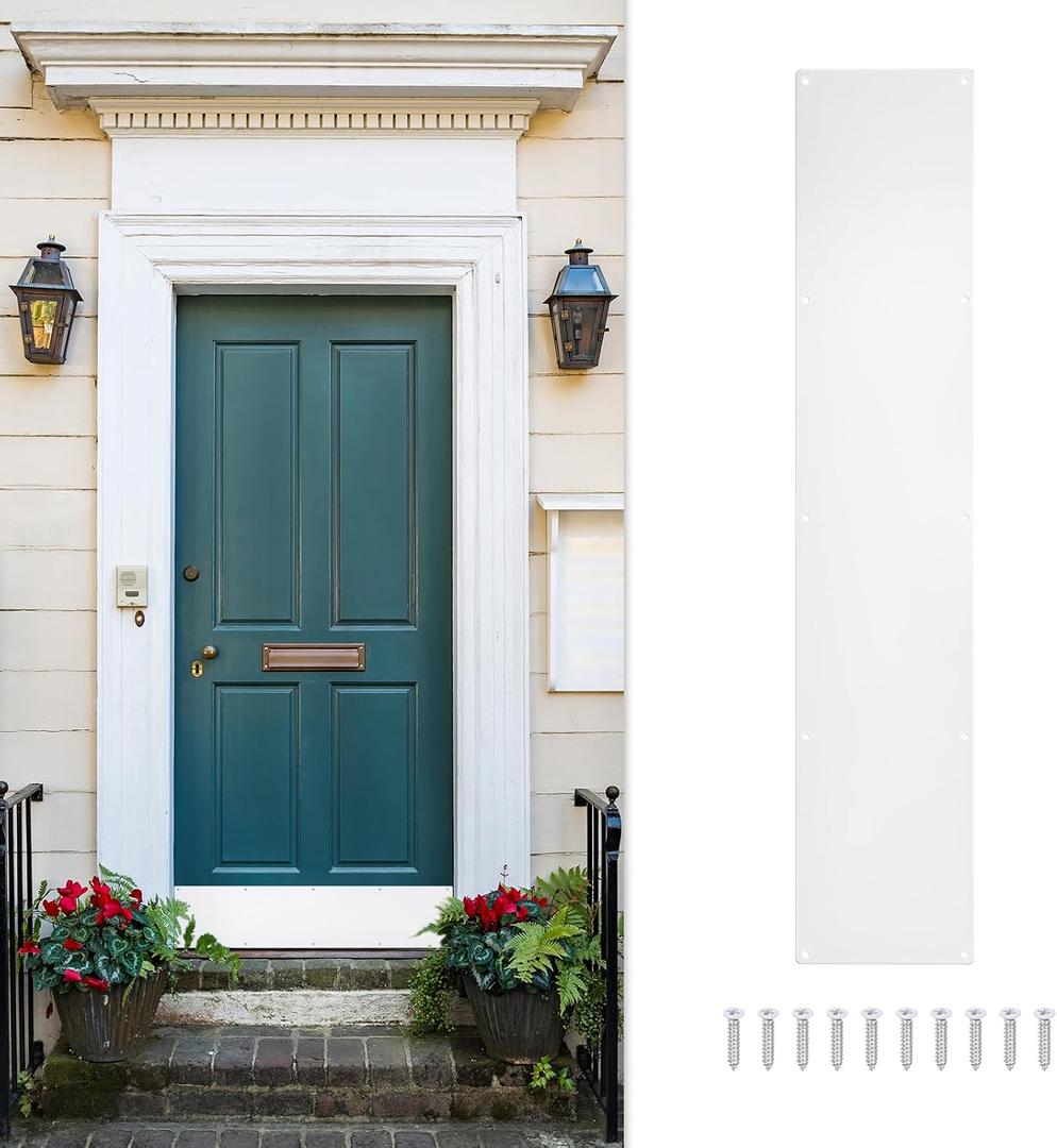 uxcell Door Kick Plate,8 x 34 Inches Kick Plate Door Plate,White-1 Pack