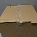 Houmury Set of 2 Hurricane Candle Holders Lantern 12 & 10with Wood Base Metal Handle Glass Cylinder Modern Farmhouse Decor for Home Decoration, Table Centerpieces (Warm Amber Brown)