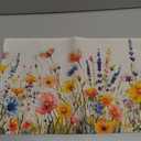 Spring Floral Leaves Placemats 12x18 Inch Seasonal Lavender Daisy Flowers Table Mats for Home Kitchen Dining Party Outdoor Indoor Decoration CD02-1PC