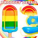 Soulchen 4 ft Inflatable Cooler, Inflatable Pool Bar, Cooler for Parties, Ice Pop Serving Bars Pool Party Drink Holder Colorful Ice Pop Beach Party Drink Float for Summer Luau Hawaiian Birthday