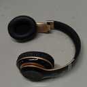 Bluetooth Headphones Over Ear, 6S Wireless Headphones Wired with 6 EQ Modes, 40 Hours Playtime Foldable HiFi Stereo Headset with Microphone, FM/TF for Cellphone/PC/Work (Black & Gold)