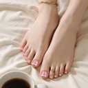 2 x Toe Nail Press Ons Toenails,Thick Toe Nail Tips,180Pcs French Toe Press On Nails,15 Sizes Toe Nails Press On Toenails For Women, Fake Toenails,Gel Toe Nails Valentines Day Gifts for Her