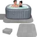 Nisorpa 85 Inch Hot Tub Mat for Inflatable Tub 1/2" Extra Thick Hot Tub Pad Non Slip EVA Foam Padding Flooring Protector Pool Pad for Indoor Outdoor Inflatable Hot Tub Accessories
