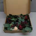 Ling's moment 2Pack 2ft Bordeaux Red Artificial Flowers Garland Lantern Flower Centerpieces Wedding Aisle Decor Chair Burgundy Flowers Arch Floral for Signs Table Cake Decoration（not including lantern