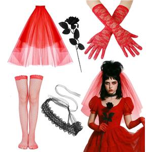 Swooflia Costume Accessories Women - Costume Outfit Cosplay Party Accessories Set for Women, Lydia Bride 