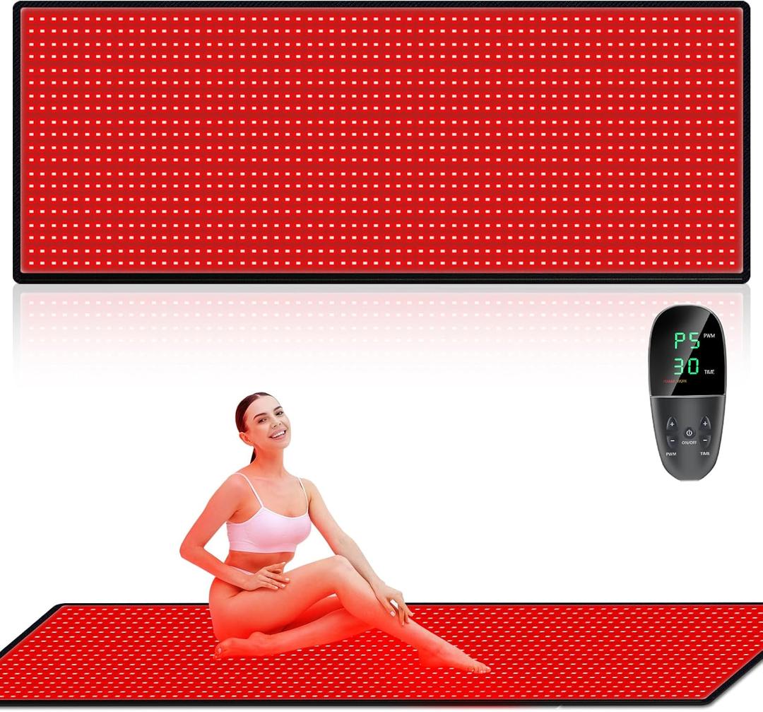 Red Light Therapy Mat - 660nm & 850nm Near Infrared & Red Light Therapy for Body, 71'' x 31'' Light Therapy Pad with 1280 LEDs, Full Body Relaxing Muscle