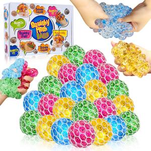 24 Pack Stress Balls Set Fidget Toys for Kids,Christmas Party Favors for Boys Girls School Class Birthday Gifts,Squeeze Balls Bulk,Game Prizes and Goodie Bag Christmas Stocking Stuffers Filler