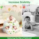 Inflatable Baby Seat for 3-36 Months, Baby Seats for Infants for Sitting Up with Back Support Built in Air Pump, Surround Sit Me Up Floor Seat for Baby Chair for Learning Sit, Feeding (Dinosaur)