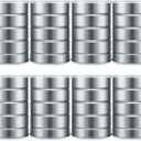 Jadive 8 Pcs Empty Coffee Cans with Lids Metal Tin Can for Kitchen Storage Loose Leaf Tea Containers Round Coffee Tin Metal Canister Tea Sugar Storage Packaging or Arts Crafts