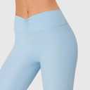 No Front Seam Leggings for Women with Tummy Control Ruched Waistband Seamless for Workouts,Yoga,Gym (Blue, M)