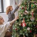 30pcs Sublimation Ornament Blanks, 3 inch Round MDF Personalized Sublimation Blanks Pendants Double Side Christmas Tree Discs Hanging Ornaments DIY Crafts Gift Decoration