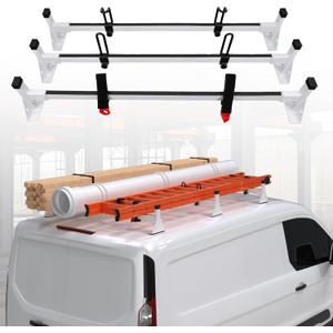 MELIPRON Van Roof Rack Fits for Ford Transit Connect 2014-2025, Steel Ladder Rack for Cargo Van with Anti-Rust White Coating, Ideal for Transporting Ladders, Pipes