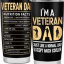 2 x Veteran Gifts for Dad, Vietnam & Army Veteran Gifts, Insulated Stainless Steel Travel Tumbler With Lid - 20 OZ