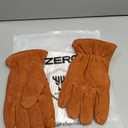 OZERO Work Gloves Winter Insulated Snow Cold Proof Leather Glove Thick Thermal Imitation Lambswool - Extra Grip Flexible Warm for Working in Cold Weather for Men, Women (Brown,Medium)