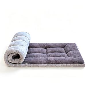 Thick Camping Sleeping Pad - Soft Lamb Fluff Camping Cot Pads for Adults, Lightweight Foldable Sleeping Mat, Non-Slip Camping Mattress Pad for Travel Backpacking Hiking Car Tent Home Office Nap
